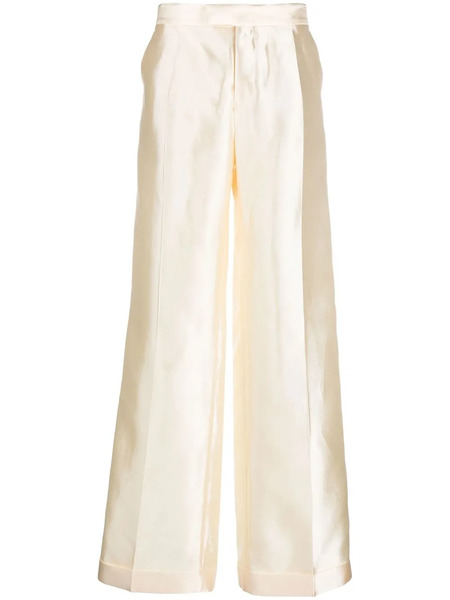  Maison Margiela Straight-leg Silk Trousers - Neutrals 
