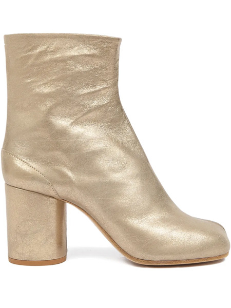  Maison Margiela Tabi Block-heel Ankle Boots - Gold 