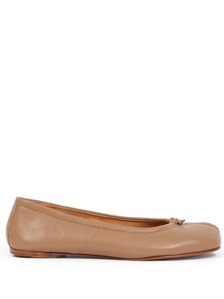  Maison Margiela Tabi Leather Ballet Flats - Brown 