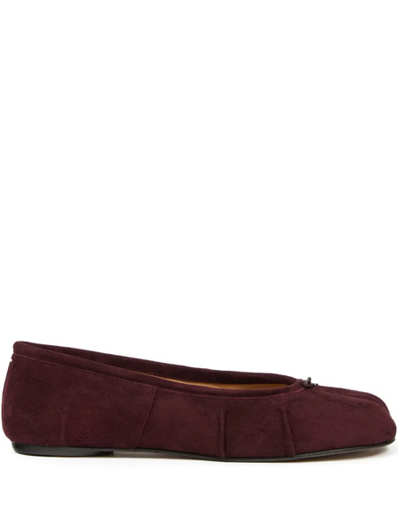  Maison Margiela Tabi Suede Ballet Flats - Red 