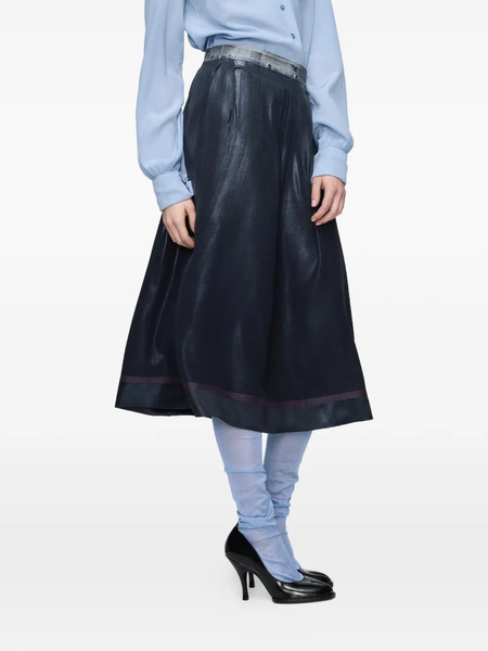  Maison Margiela Textured Midi Skirt - Blue 