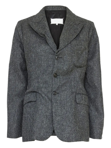  Maison Margiela Three-button Tweed Jacket - Grey 
