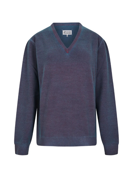  Maison Margiela V-neck Sweater - Blue 