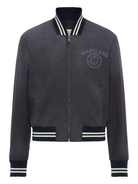  Maison Margiela Zip Printed Bomber Jacket - Grey 