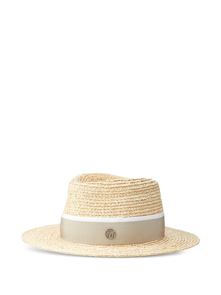  Maison Michel André Ribbon-detailed Fedora Hat - Neutrals 