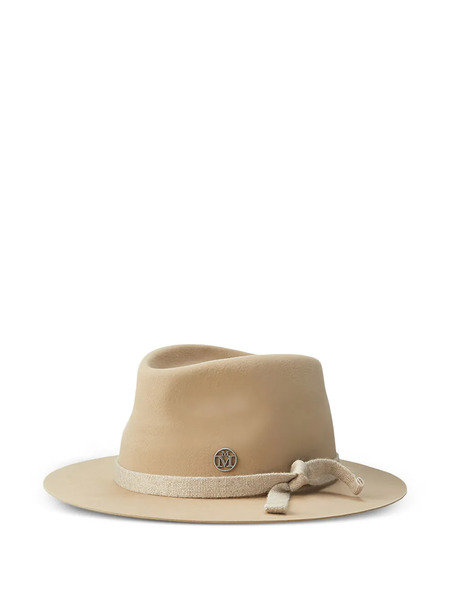  Maison Michel André Ribbon-detailed Fedora Hat - Neutrals 