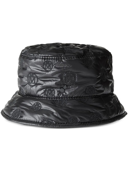  Maison Michel Axel Embroidered-monogram Bucket Hat - Black 