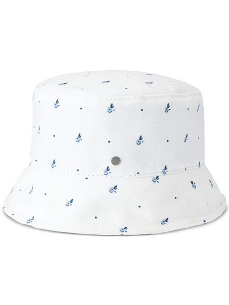  Maison Michel Axel Floral-print Bucket Hat - White 