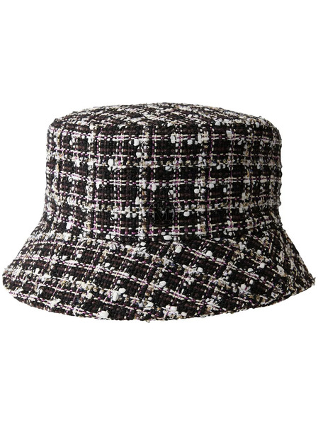  Maison Michel Axel Tweed Bucket Hat - White 