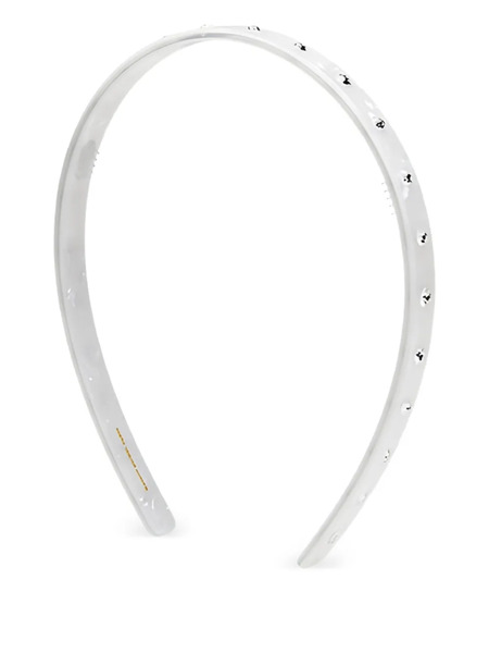  Maison Michel Crystal-embellished Headband - White 