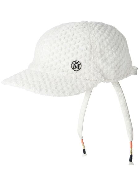  Maison Michel Gareth Tie-fastening Cap - White 