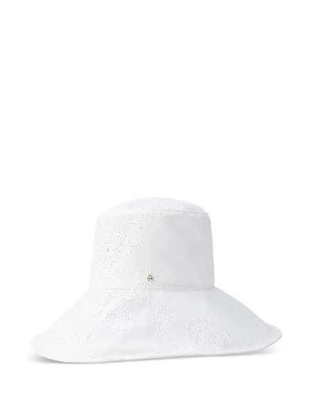  Maison Michel Isabella Floral Hat - White 