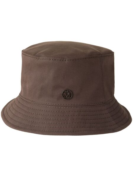  Maison Michel Jason Appliqué-logo Bucket Hat - Brown 