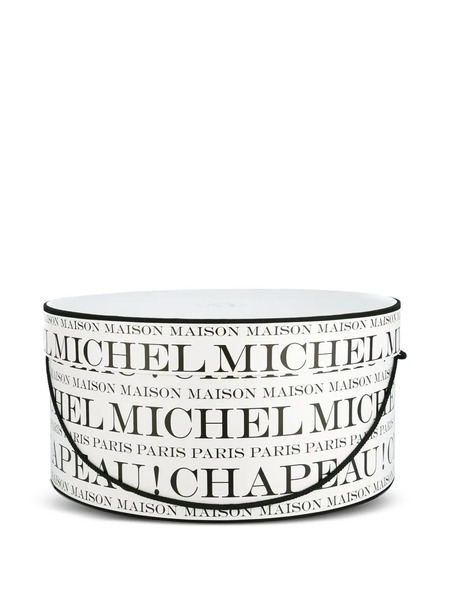  Maison Michel Logo Hat Box - White 