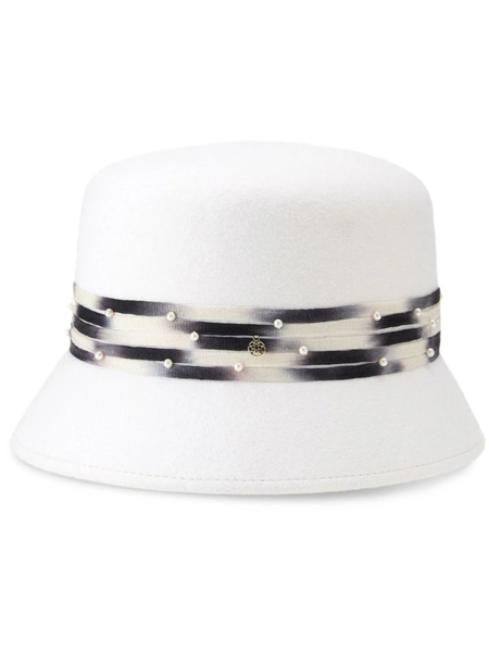  Maison Michel Mini New Kendal Wool-felt Bucket Hat - White 
