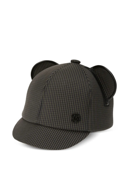  Maison Michel Plaid Cap - Brown 