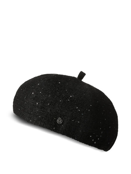  Maison Michel Sequin-embellished Hat - Black 