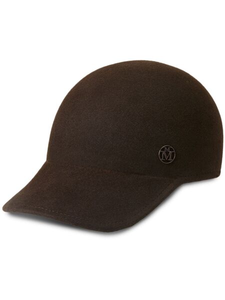  Maison Michel Tiger Appliqué-logo Baseball Cap - Brown 