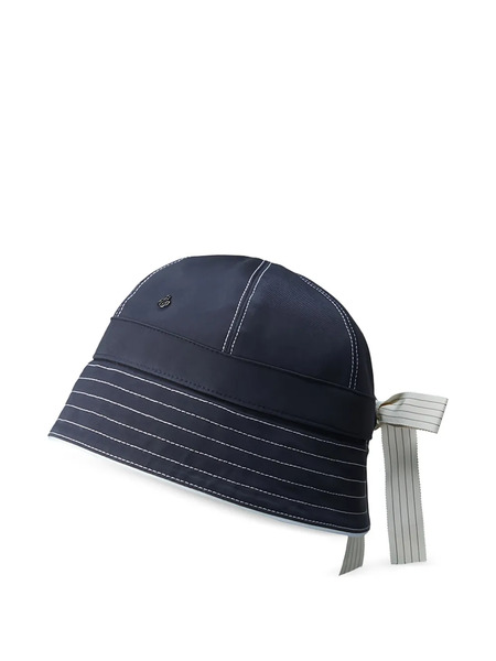  Maison Michel Trey Striped-design Beret Hat - Blue 