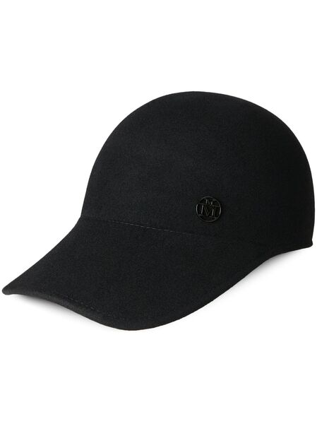  Maison Michel Wool Logo-plaque Cap - Black 