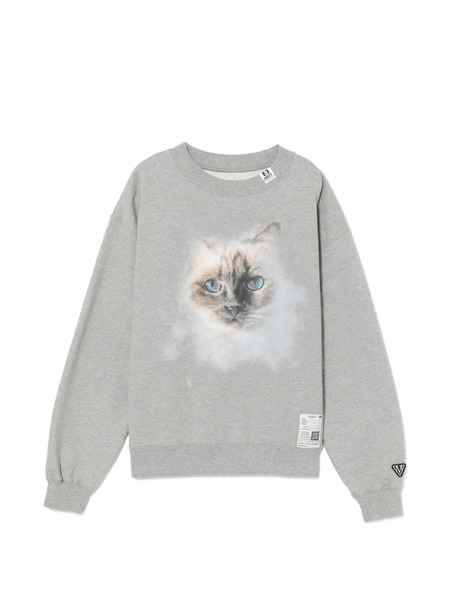  Maison Mihara Yasuhiro Cat-print Sweatshirt - Grey 