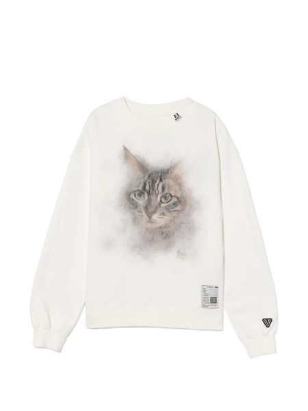  Maison Mihara Yasuhiro Cat-print Sweatshirt - White 
