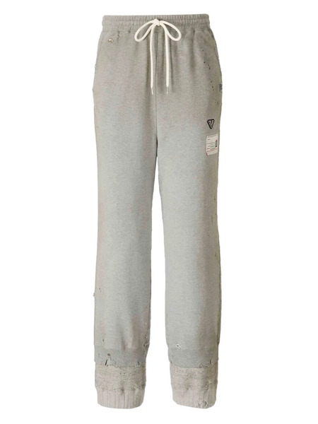  Maison Mihara Yasuhiro Distressed Hem Trousers - Grey 