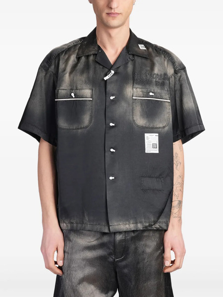  Maison Mihara Yasuhiro Distressed Shirt - Black 