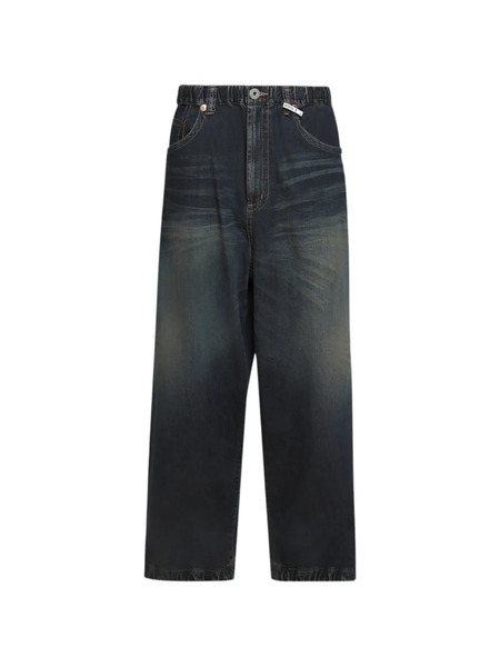  Maison Mihara Yasuhiro Elasticated Straight-leg Jeans - Blue 