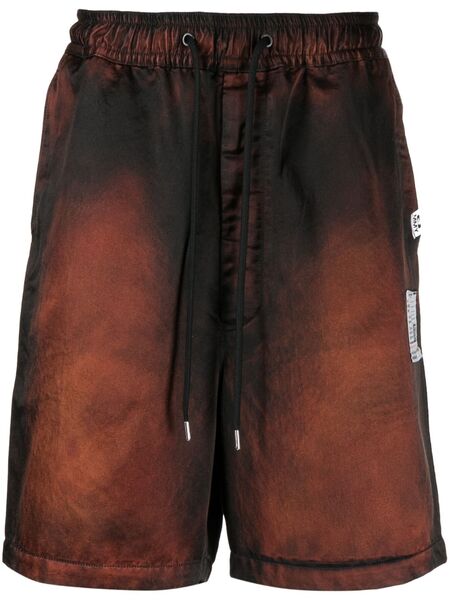  Maison Mihara Yasuhiro Faded-effect Drawstring-waist Shorts - Brown 