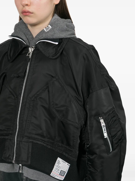  Maison Mihara Yasuhiro Layered Bomber Jacket - Black 