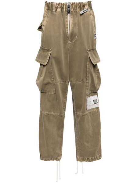  Maison Mihara Yasuhiro Logo-patch Cargo Trousers - Neutrals 
