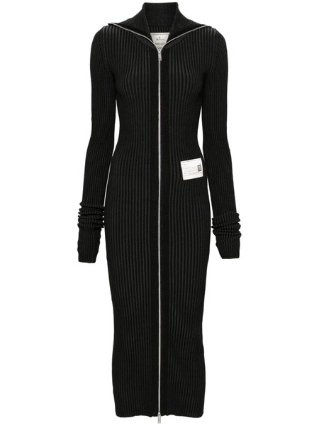  Maison Mihara Yasuhiro Logo-patch Midi Dress - Black 