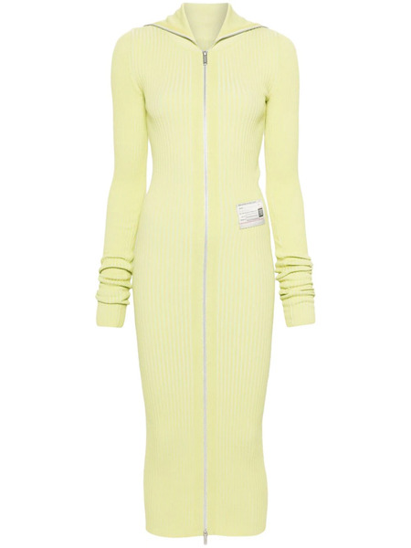  Maison Mihara Yasuhiro Logo-patch Midi Dress - Yellow 