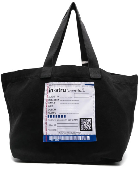  Maison Mihara Yasuhiro Logo-patch Tote Bag - Black 