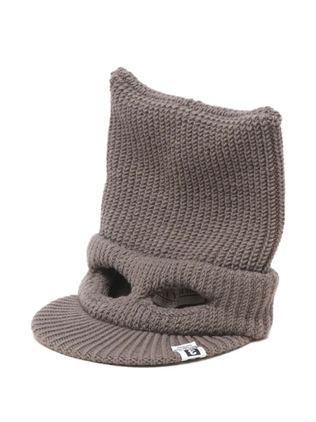  Maison Mihara Yasuhiro Masked Cat Visor Balaclava - Brown 