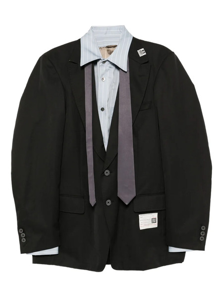 Maison Mihara Yasuhiro Mix-layered Jacket - Black 