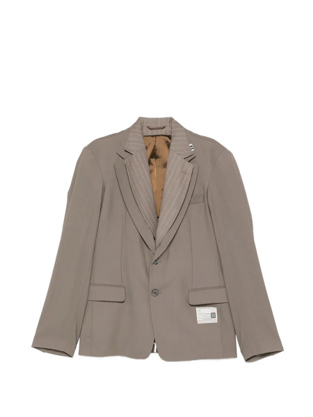  Maison Mihara Yasuhiro Pinstripe-lapel Blazer - Neutrals 