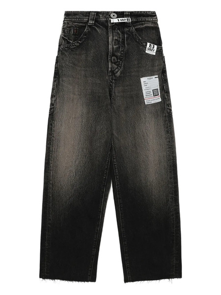  Maison Mihara Yasuhiro Raw-cut Wide-leg Jeans - Black 