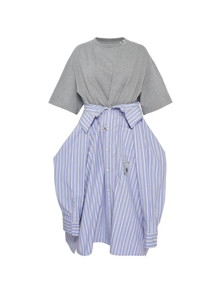  Maison Mihara Yasuhiro Striped Dress - Blue 