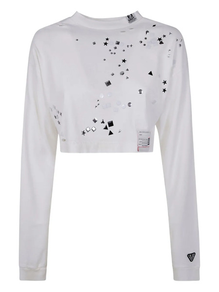  Maison Mihara Yasuhiro Stud-embellished Sweatshirt - White 
