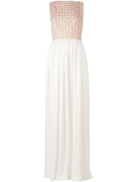  Maison Rabih Kayrouz Puckering Sleeveless Gown - Neutrals 
