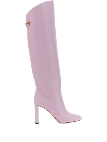  Maison Skorpios 90mm Adriana Leather Boots - Purple 