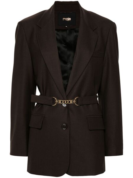  Maje Belted Blazer - Brown 