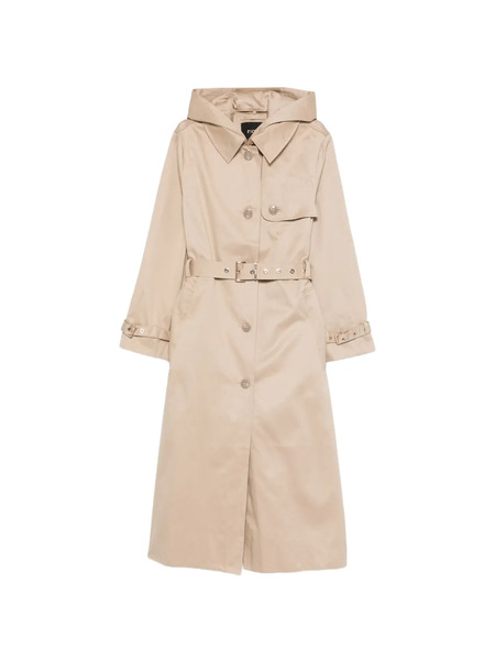  Maje Belted Hooded Raincoat - Neutrals 