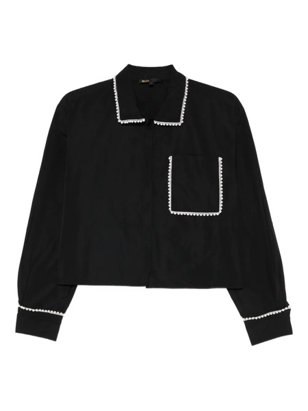  Maje Braid-trim Shirt - Black 