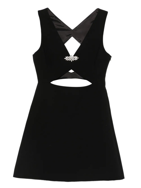  Maje Brooch Cut-out Mini Dress - Black 
