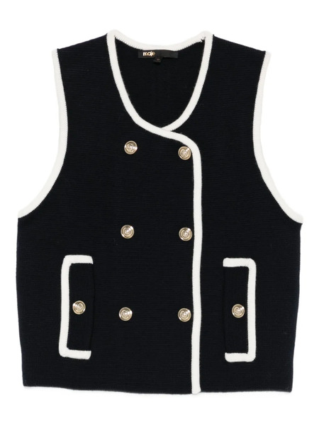  Maje Button-fastening Vest - Blue 