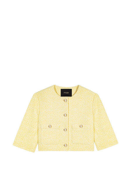  Maje Buttoned Pocket Blazer - Yellow 