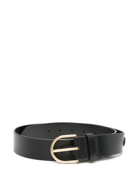  Maje Chain-link Leather Belt - Black 